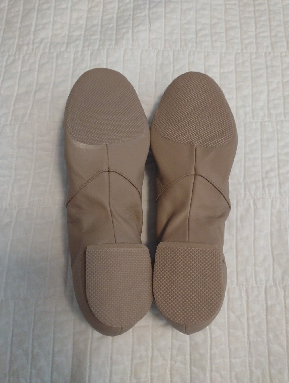 NEW Bloch Ladies 7.5 Super Jazz Slip On Jazz Shoes Tan Genuine Leather Dance - Picture 5 of 8